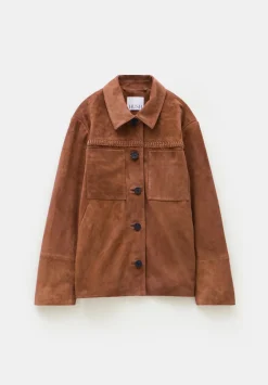 hush Jackets & Coats|Suede Jacket Tan Brown