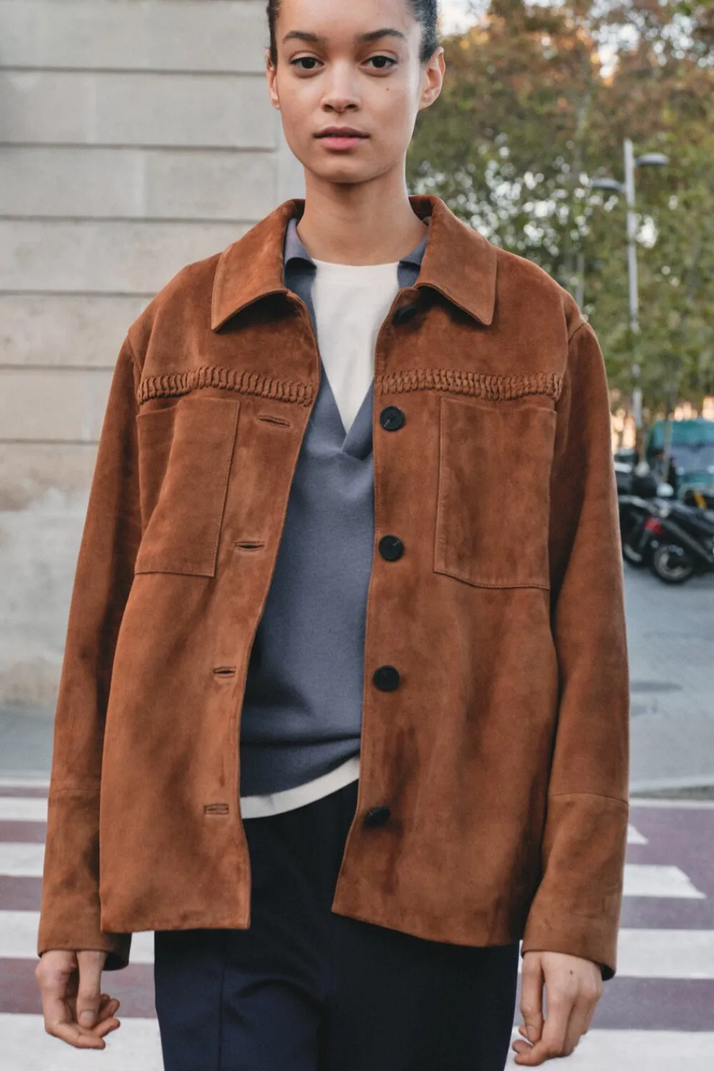 hush Jackets & Coats|Suede Jacket Tan Brown