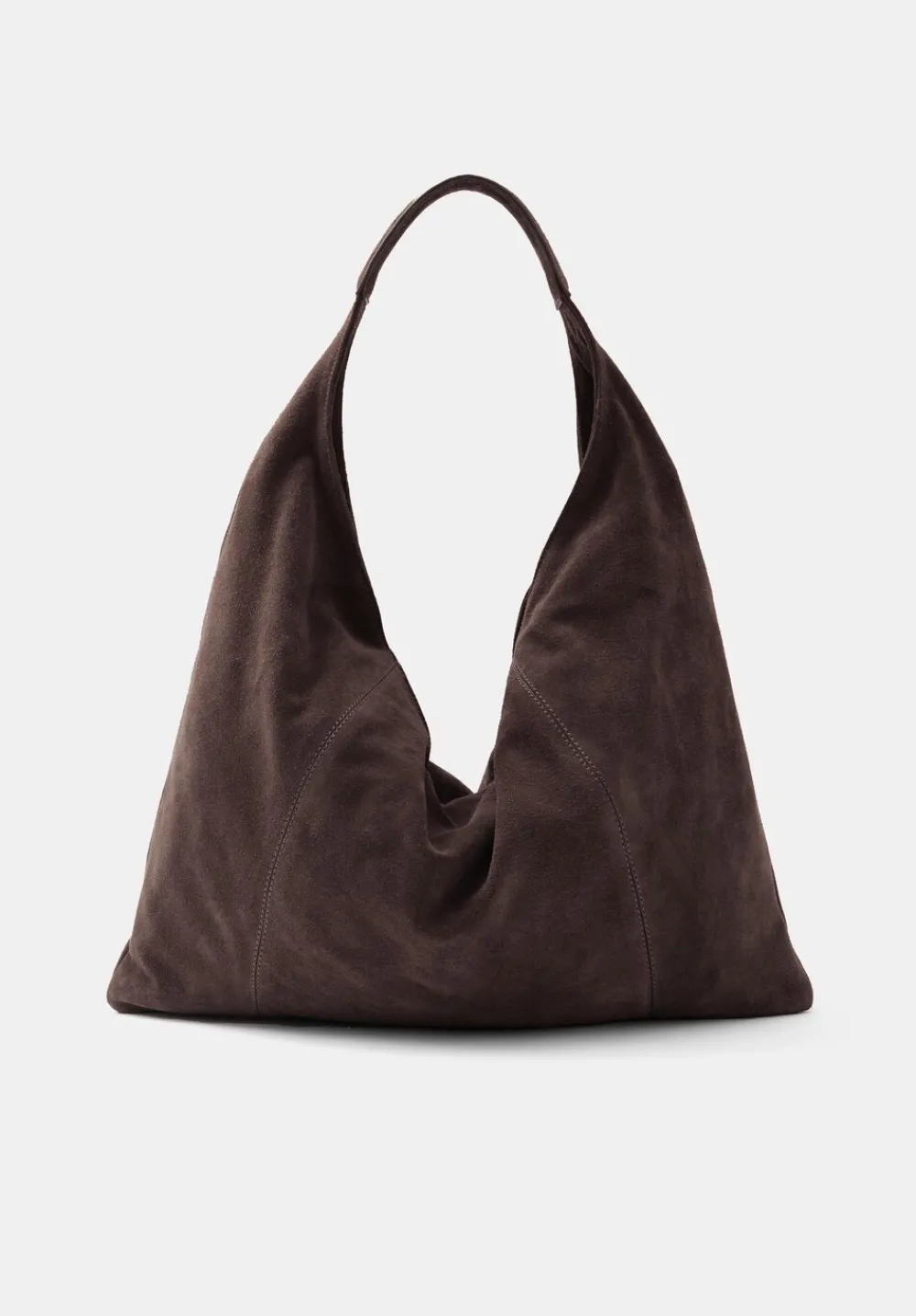 hush Bags|Suede Tote Bag Chocolate brown