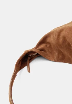 hush Bags|Suede Tote Bag Tan Brown
