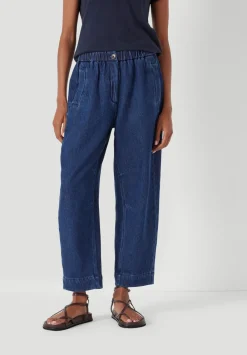 hush Jeans|Supersoft Denim Barrel Leg Jeans Indigo Blue