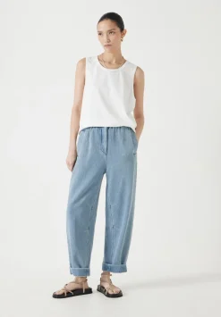 hush Jeans|Supersoft Denim Jack Barrel Leg Jeans Light Blue Authentic