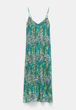 hush Dresses|Sydney Printed Maxi Slip Dress Tie Dye Snake