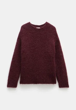 hush Jumpers & Cardigans|Tammy Textured Crew Jumper Wine Red