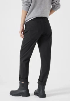 hush Trousers|Tanya Tapered Chino Washed Black