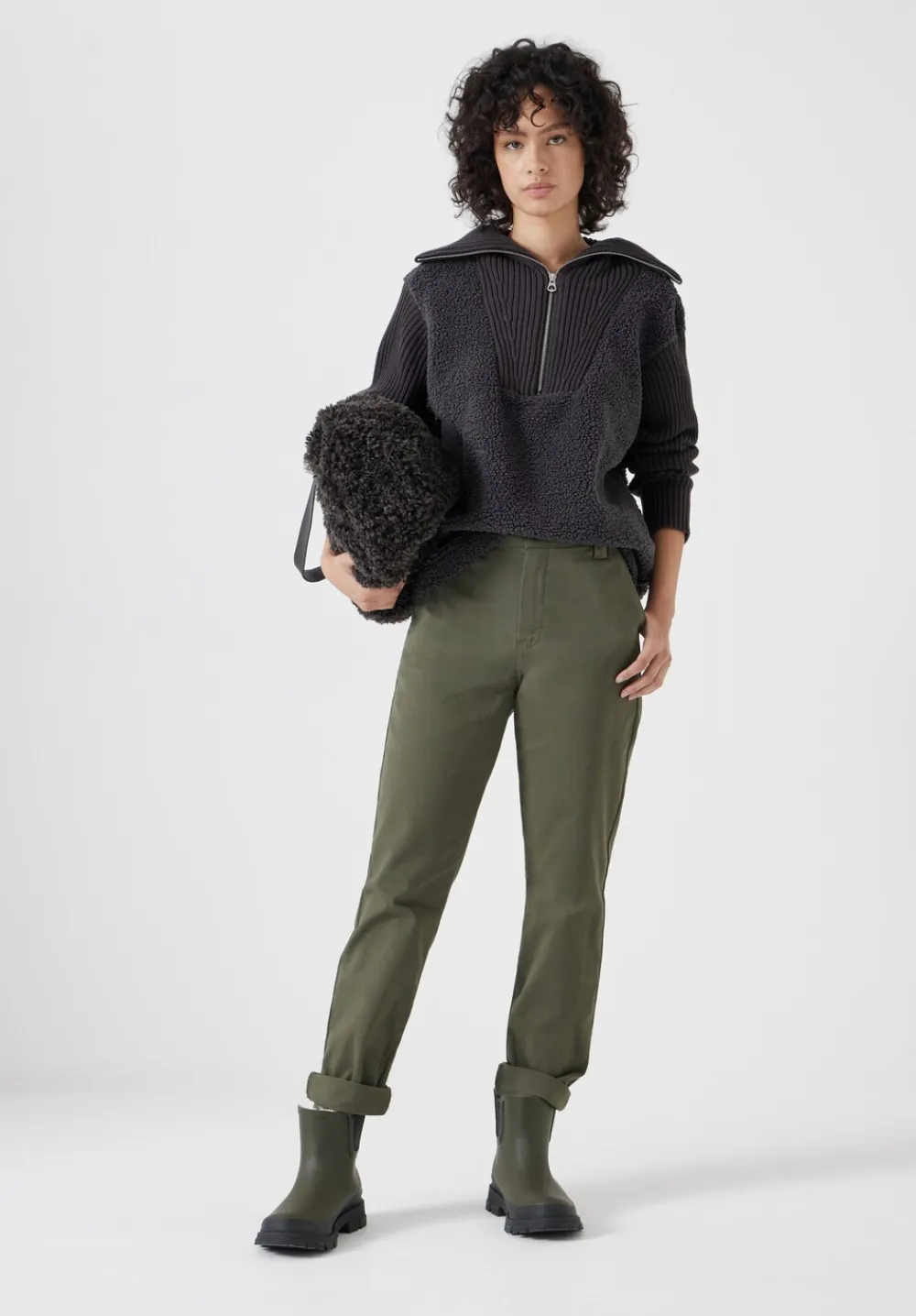 hush Trousers|Tanya Tapered Chino Olive Green
