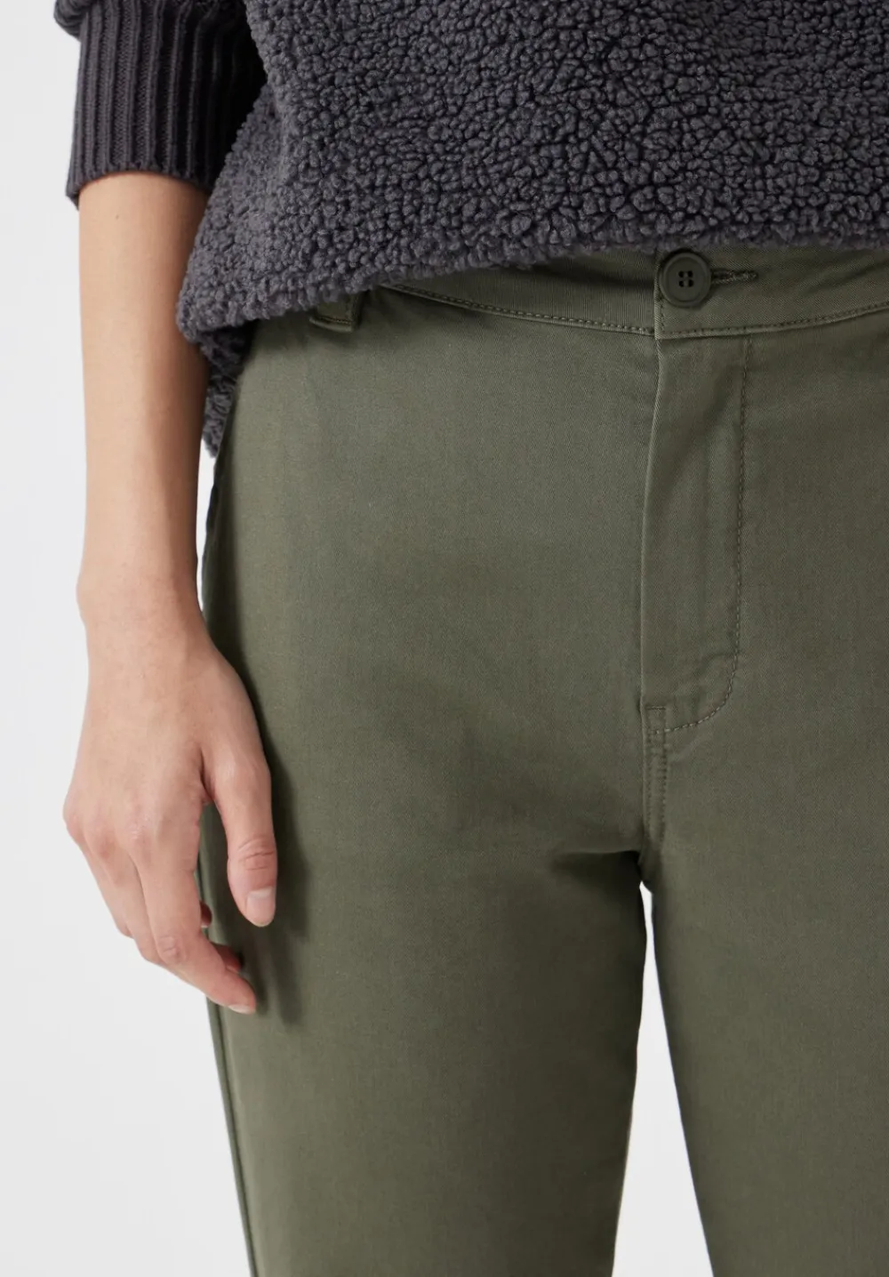 hush Trousers|Tanya Tapered Chino Olive Green