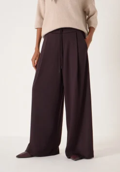 hush Joggers & Leggings|Trousers|Taylor Wide Leg Trouser Dark Plum Purple