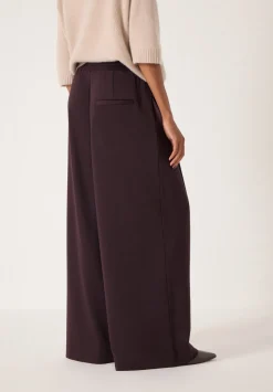 hush Joggers & Leggings|Trousers|Taylor Wide Leg Trouser Dark Plum Purple