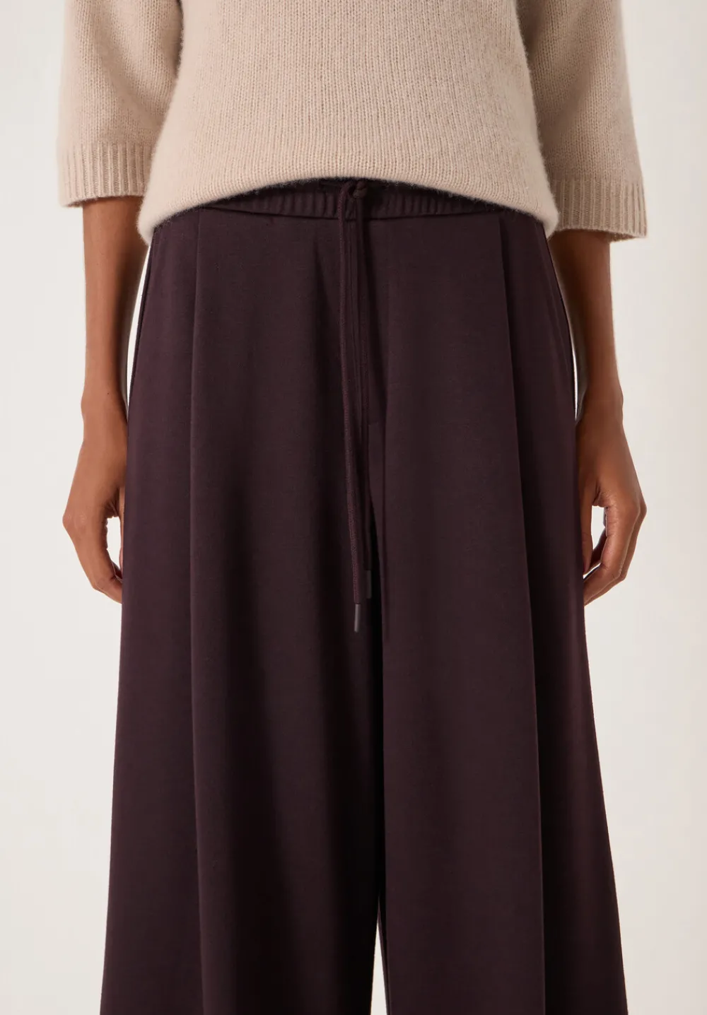 hush Joggers & Leggings|Trousers|Taylor Wide Leg Trouser Dark Plum Purple