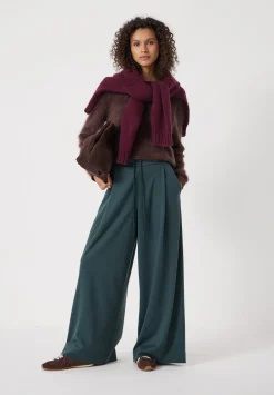hush Joggers & Leggings|Trousers|Taylor Wide Leg Trouser Teal Green