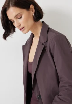 hush Jackets & Coats|Technical Blazer Raisin Brown