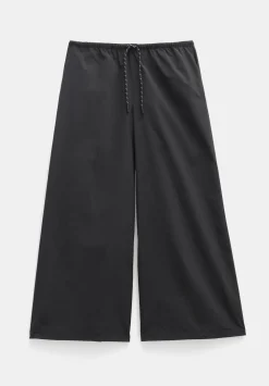 hush Trousers|Technical Melissa Wide Leg Cropped Trousers Black