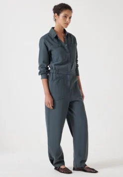 hush Jumpsuits|Dresses|Tencel Aviator Jumpsuit Storm Grey