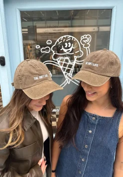 hush Hats|The Soft Life Cap Taupe Grey