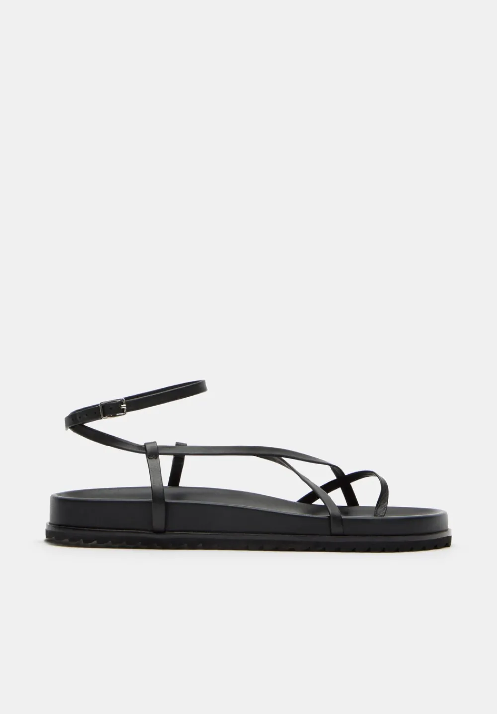 hush Sandals|Flats|Thea Minimal Footbed Sandal Black