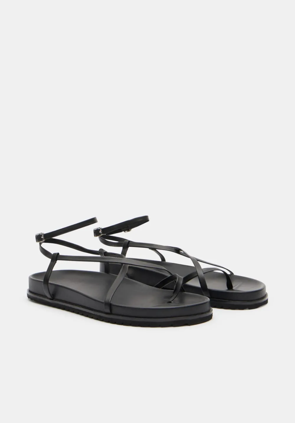 hush Sandals|Flats|Thea Minimal Footbed Sandal Black
