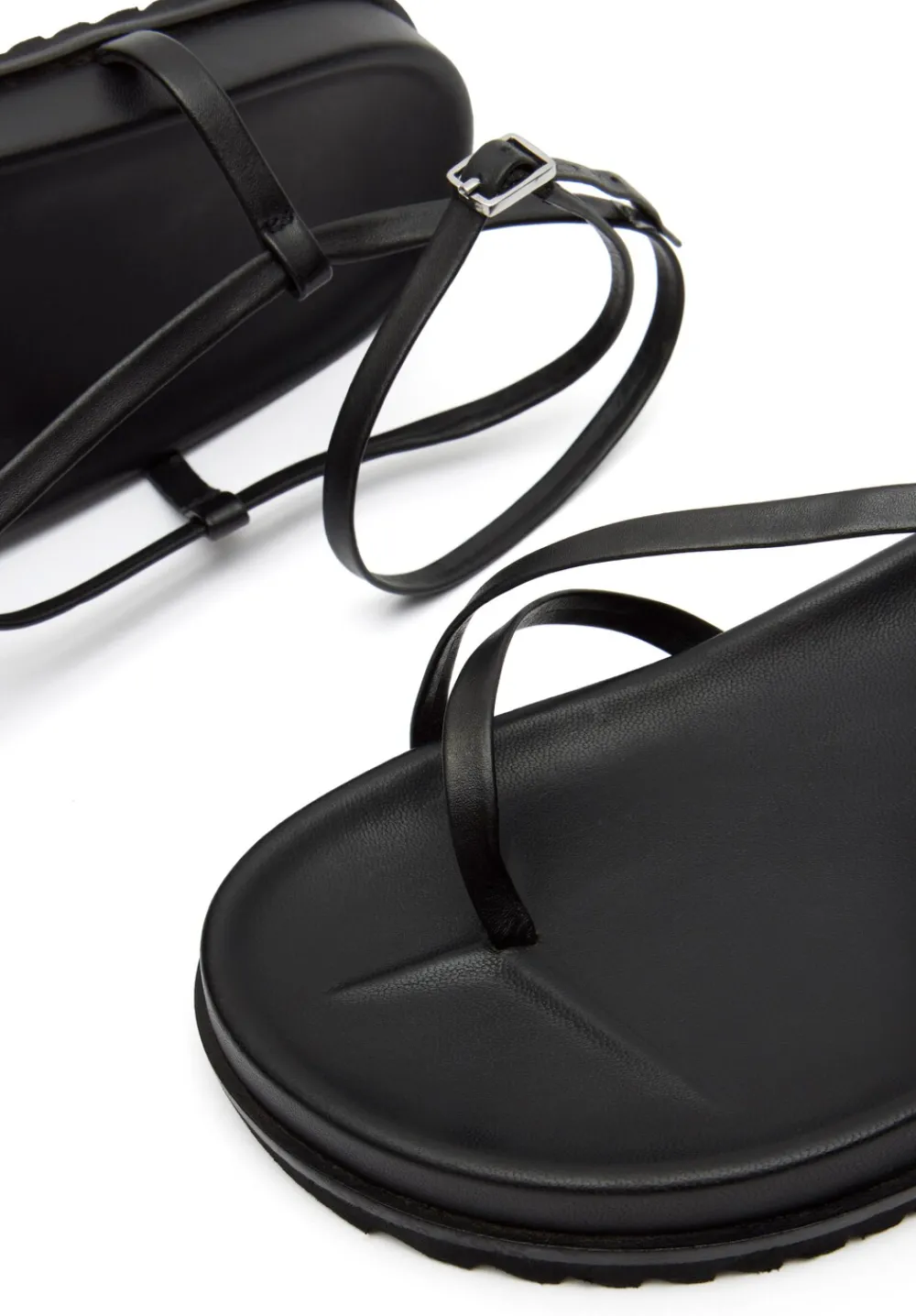 hush Sandals|Flats|Thea Minimal Footbed Sandal Black