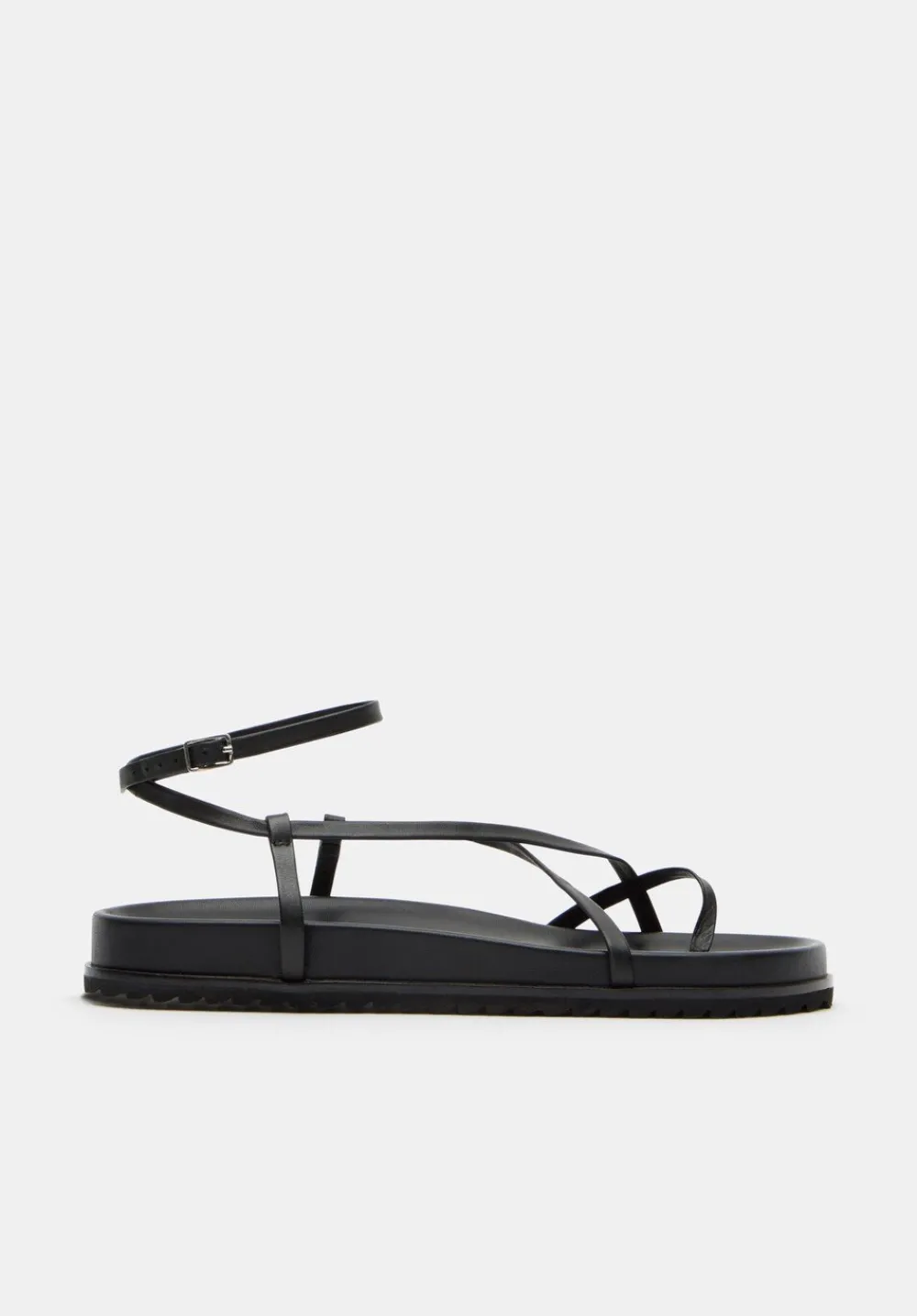 hush Sandals|Flats|Thea Minimal Footbed Sandal Black