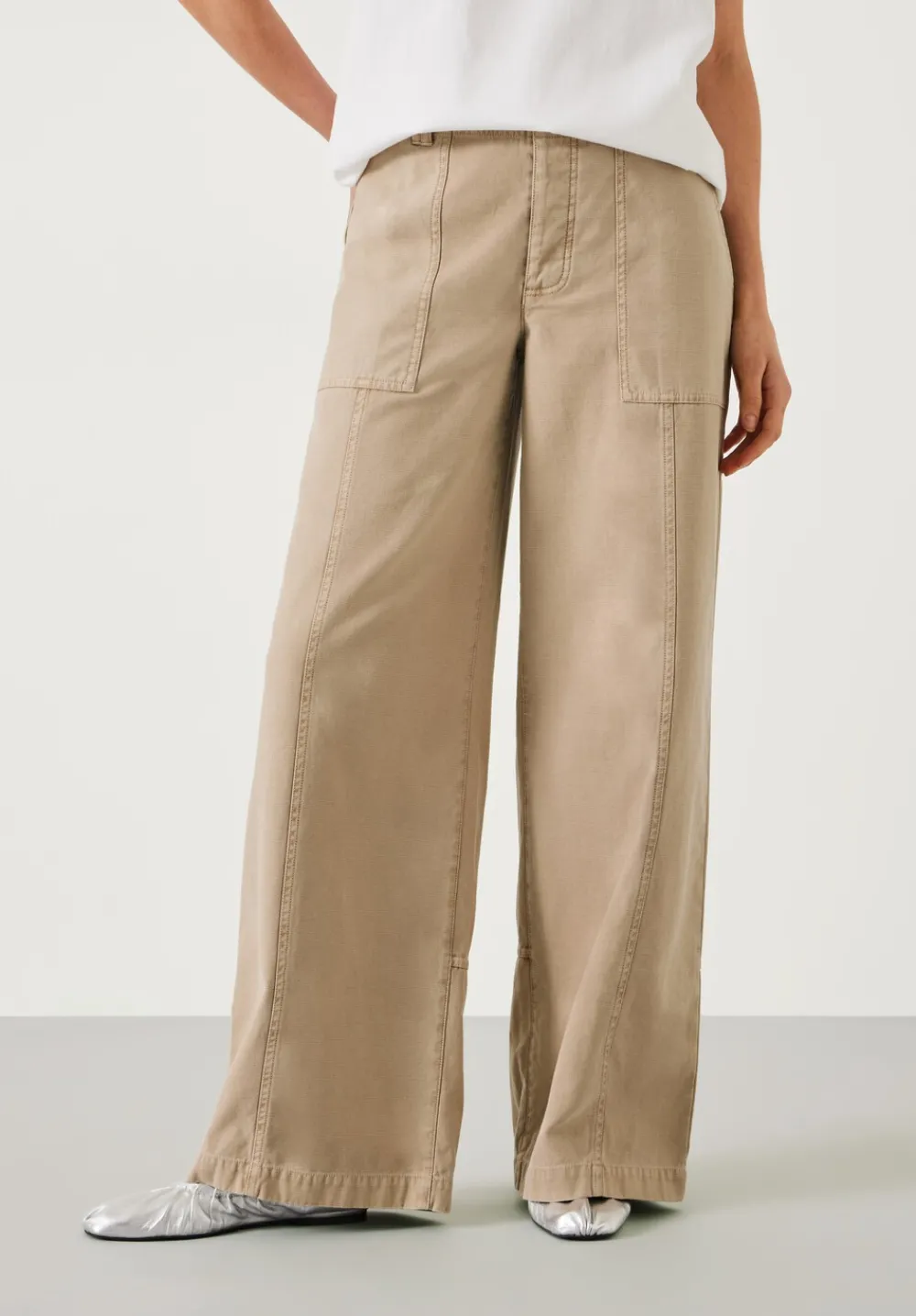 hush Trousers|Thea Wide Leg Trousers Soft Brown