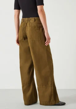 hush Trousers|Thea Wide Leg Trousers Olive