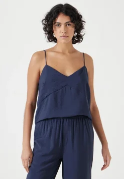 hush Tops & T-Shirts|Thin Strap V-Neck Cami Navy