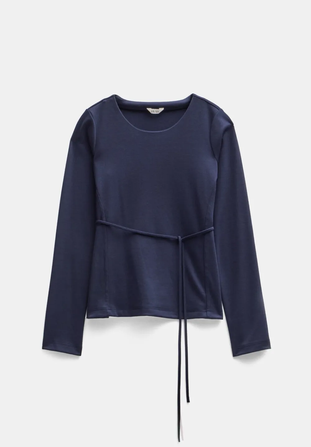 hush Tops & T-Shirts|Tie Back Seamed Top Midnight Navy