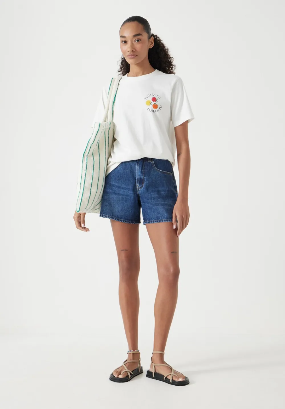hush Tops & T-Shirts|Tomayto Tomahto Graphic T-Shirt Ecru