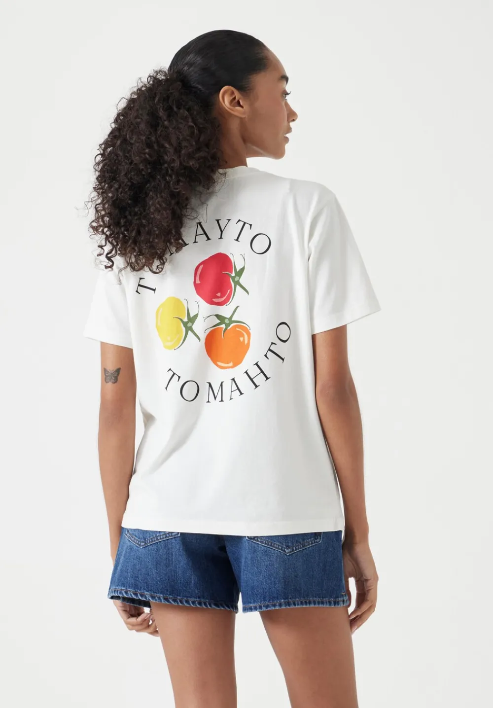 hush Tops & T-Shirts|Tomayto Tomahto Graphic T-Shirt Ecru