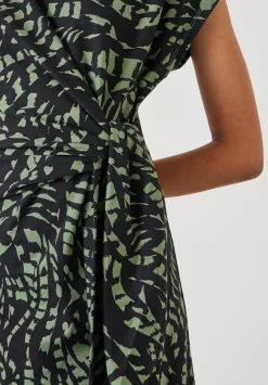 hush Dresses|Trinny Jersey Midi Dress Abstract Boho Charcoal