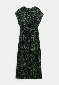 hush Dresses|Trinny Jersey Midi Dress Abstract Boho Charcoal