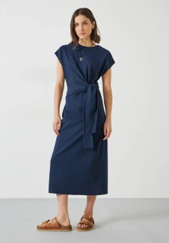 hush Dresses|Trinny Jersey Midi Dress Midnight Navy