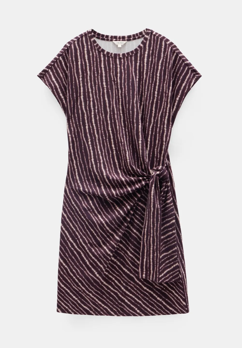 hush Dresses|Trinny Jersey Mini Dress Blurred Lines Brown