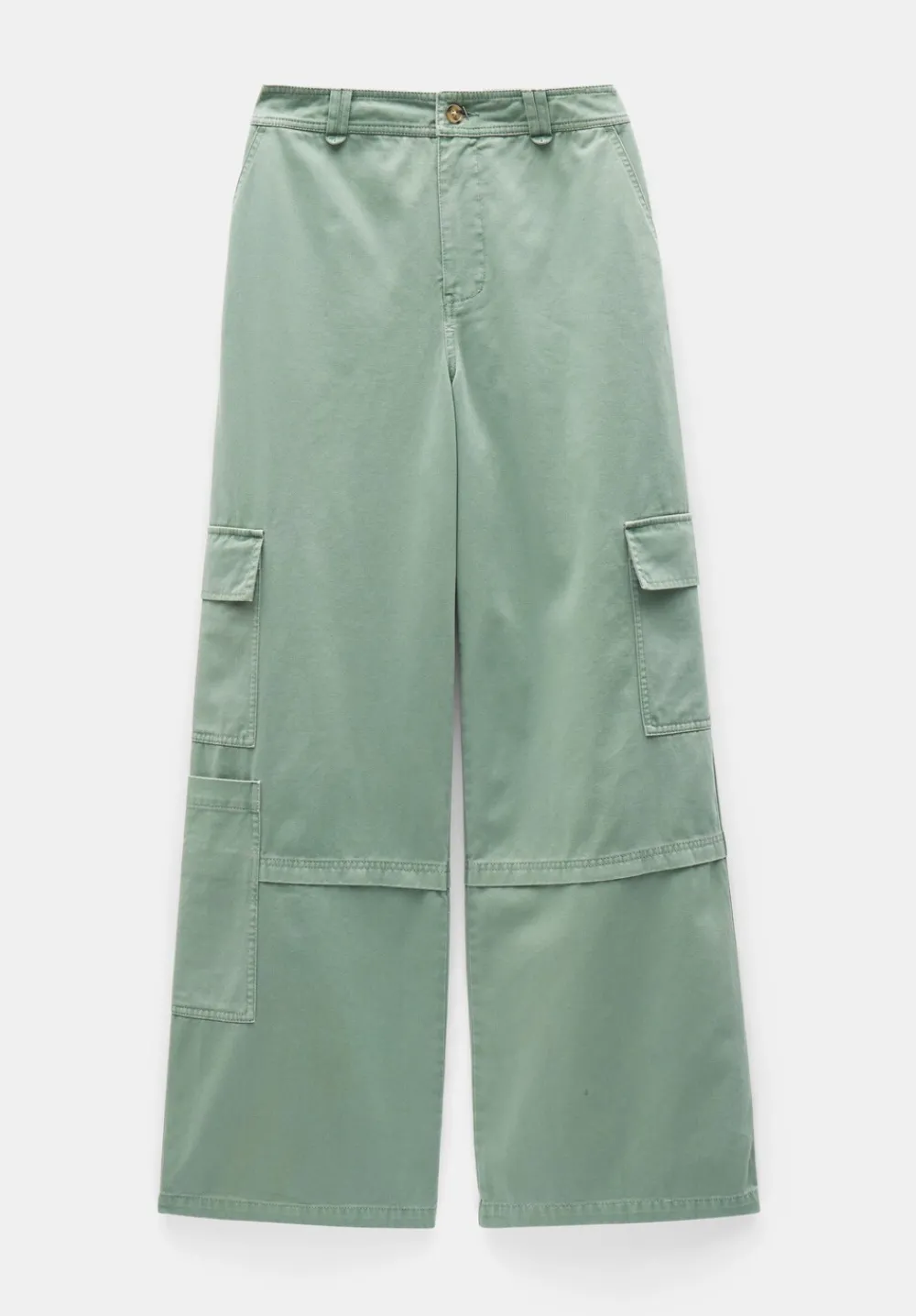 hush Trousers|Tulsy Wide Cargo Trousers Green