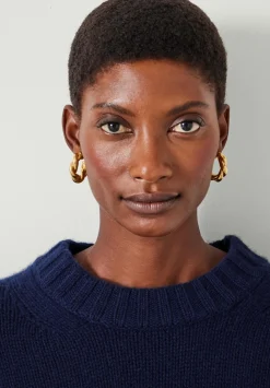 hush Jewellery|Twist Hoop Earrings Gold