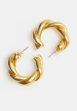 hush Jewellery|Twist Hoop Earrings Gold
