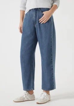 hush Jeans|Trousers|Two Tone Barrel Leg Jeans Blue Denim