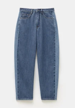 hush Jeans|Trousers|Two Tone Barrel Leg Jeans Blue Denim