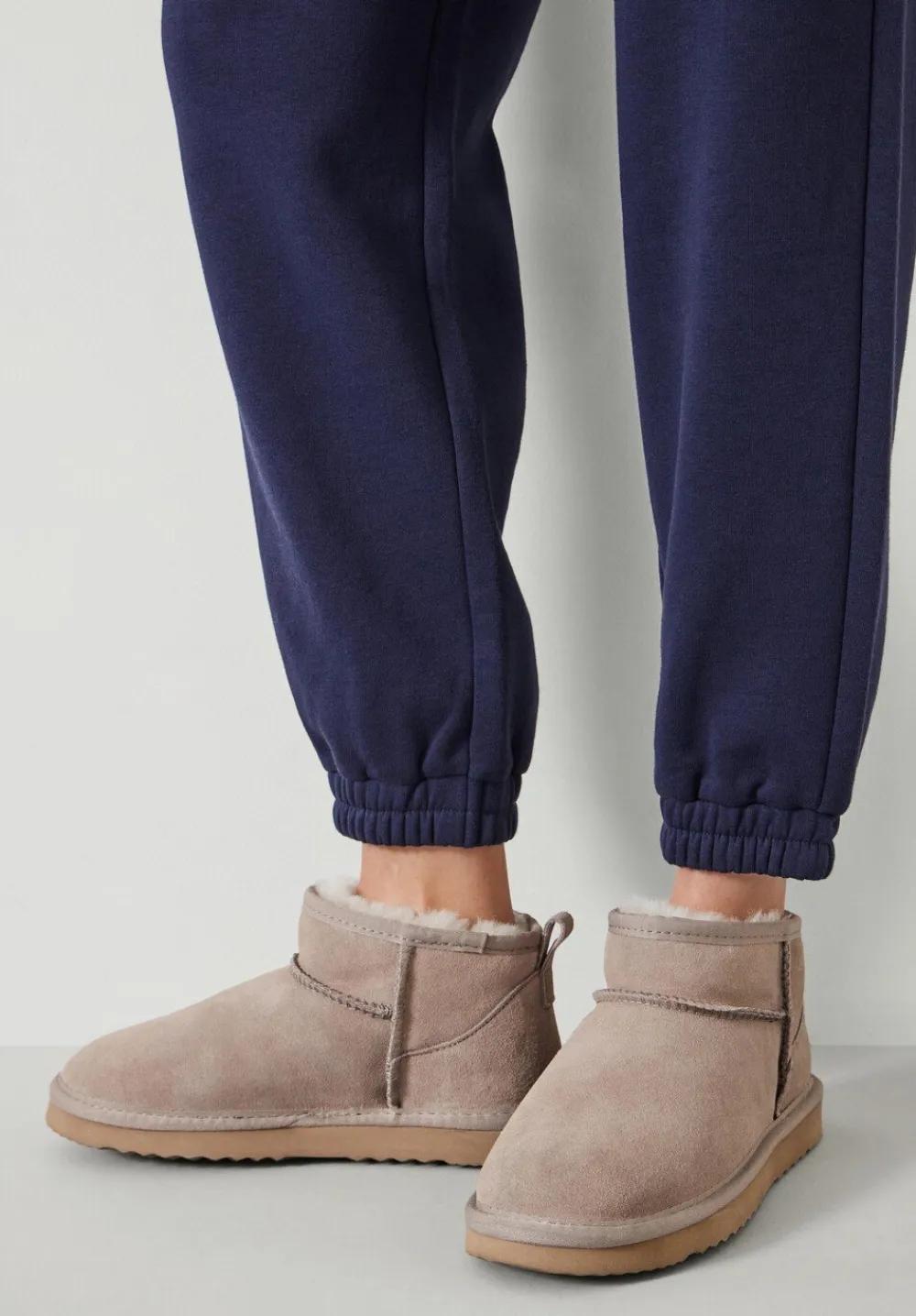 hush Slippers|Flats|Ultra Mini Sheepskin Boots Stone Beige