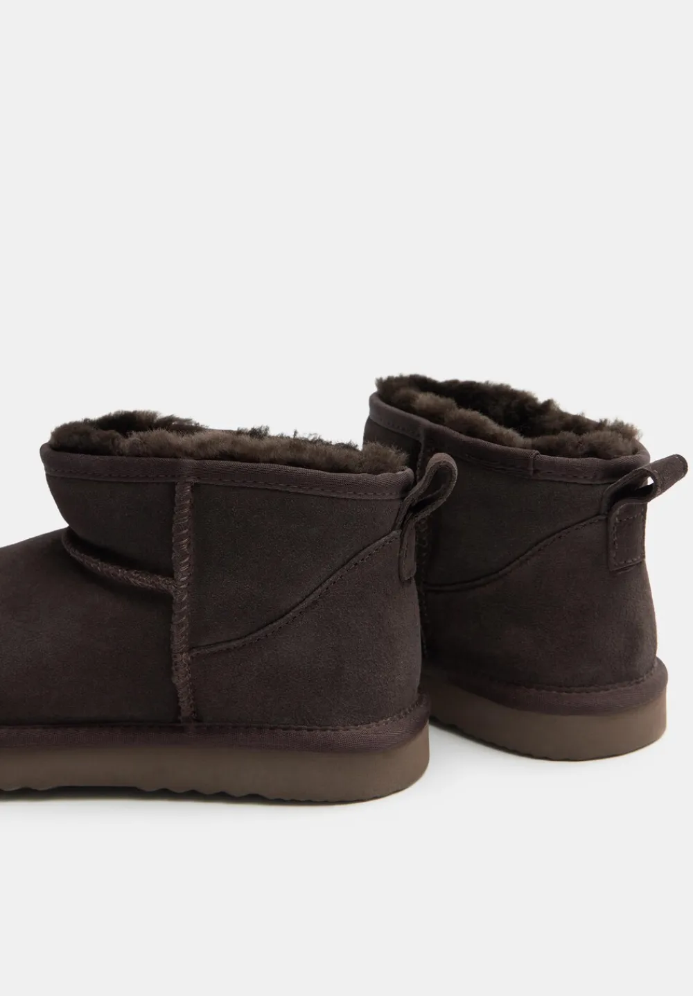 hush Slippers|Flats|Ultra Mini Sheepskin Boots Chocolate brown