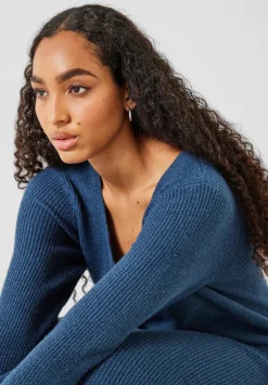 hush Dresses|Uralla Knitted Dress Mid Blue