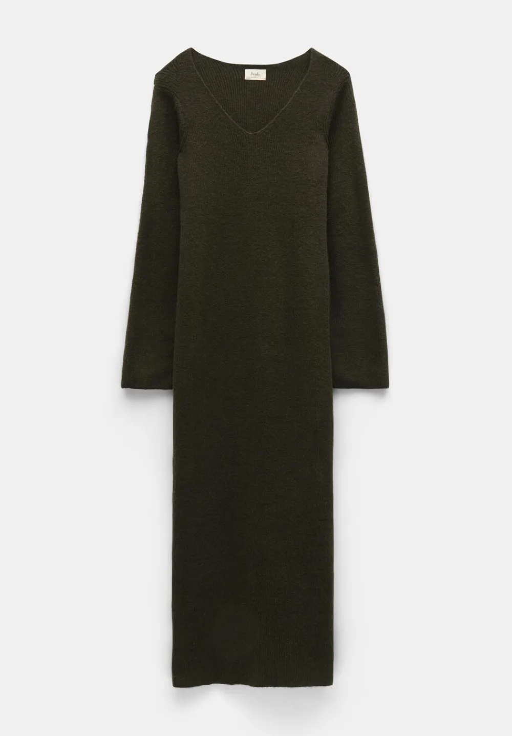 hush Dresses|Uralla Knitted Dress Dark Olive