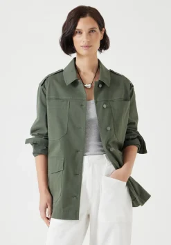 hush Jackets & Coats|Utility Jacket Khaki Green