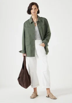 hush Jackets & Coats|Utility Jacket Khaki Green