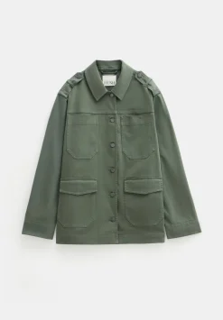 hush Jackets & Coats|Utility Jacket Khaki Green