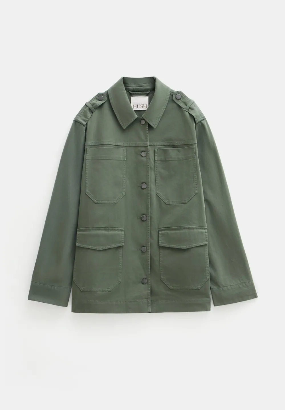hush Jackets & Coats|Utility Jacket Khaki Green
