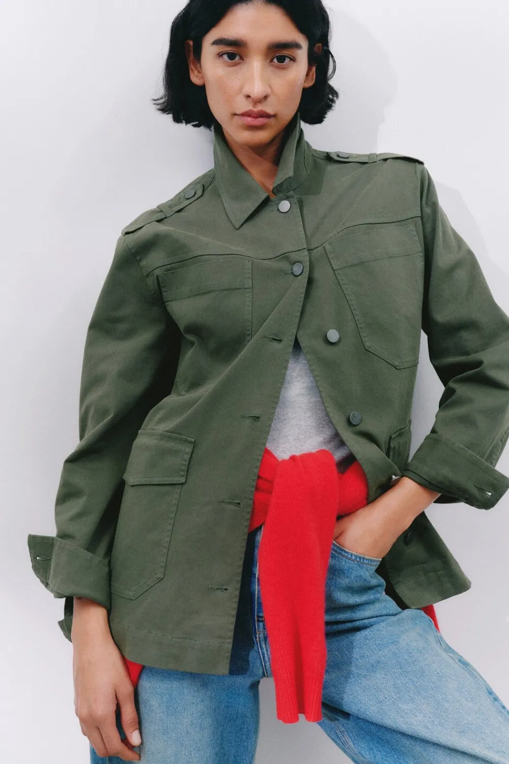 hush Jackets & Coats|Utility Jacket Khaki Green