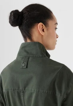 hush Jeans|Jackets & Coats|Utility Parka Jacket Dark Khaki Green