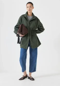 hush Jeans|Jackets & Coats|Utility Parka Jacket Dark Khaki Green