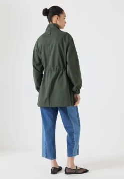 hush Jeans|Jackets & Coats|Utility Parka Jacket Dark Khaki Green